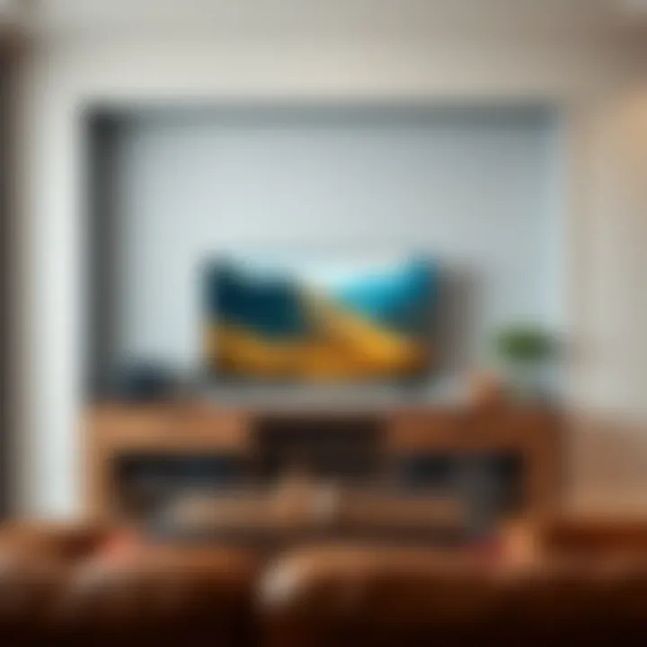 Elegant wood TV cabinet emphasizing design for gaming