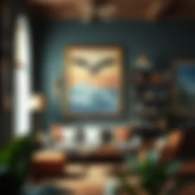 Historical large posters depicting classic art styles