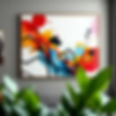 Vivid large poster art showcasing abstract designs