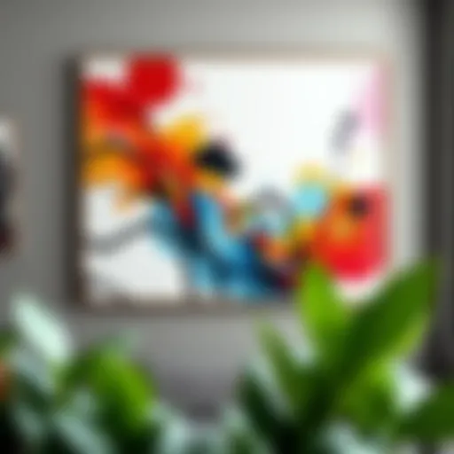 Vivid large poster art showcasing abstract designs