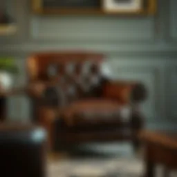 Luxurious leather armchair showcasing craftsmanship