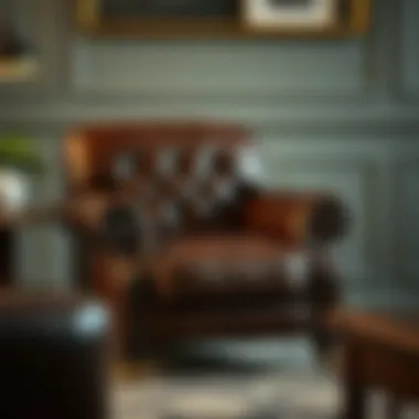 Exquisite Craftsmanship in Leather Armchairs Luxurious leather armchair showcasing craftsmanship