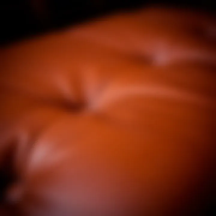 The Rich Texture of Quality Leather A close-up of high-quality leather texture