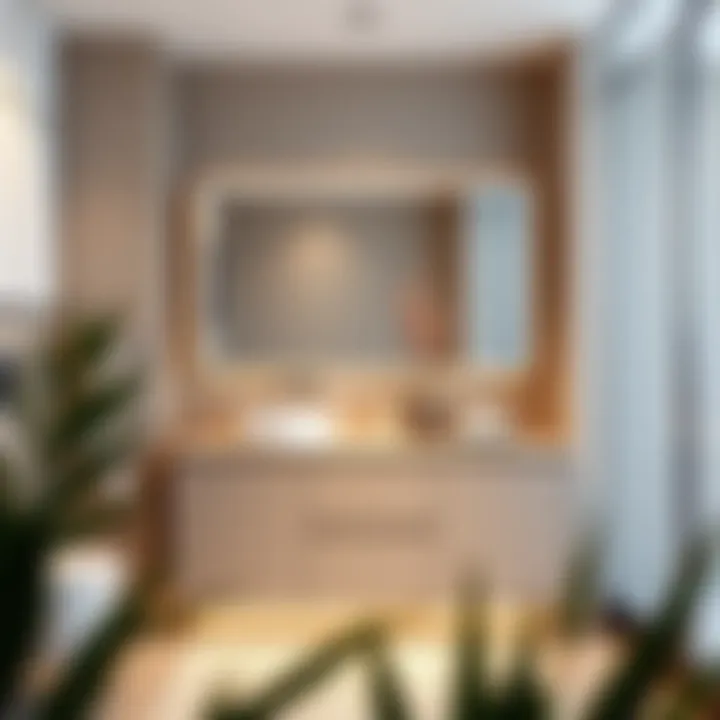 Modern Aesthetic of Low Storage Cabinets Sleek low bathroom storage cabinet with a modern design