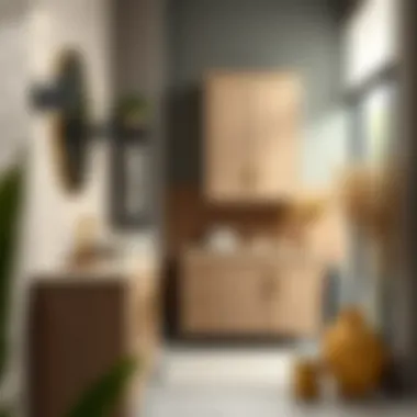 Enhancing Bathroom Decor with Stylish Cabinets Stylish bathroom with low cabinets complementing the decor