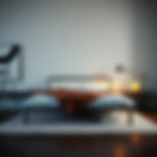 Modern Low Metal Bed Aesthetics Sleek low metal bed design showcasing modern aesthetics