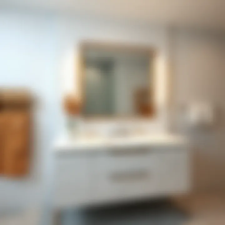 Installation of a marble vanity top in a modern bathroom