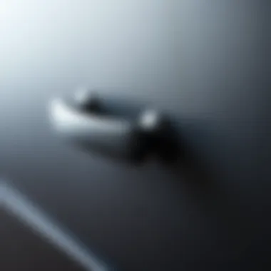 Close-up of matte black drawer pull Close-up of matte black drawer pull highlighting its texture