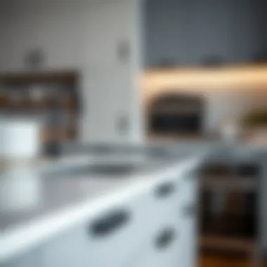 Modern kitchen with matte black hardware Modern kitchen featuring matte black hardware on cabinets