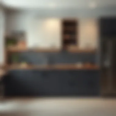 Contemporary metal cabinets integrating with kitchen aesthetics