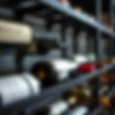 Materials in Modern Black Wine Racks Close-up of materials used in modern wine racks