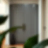 Elegant narrow entryway cabinet showcasing modern design