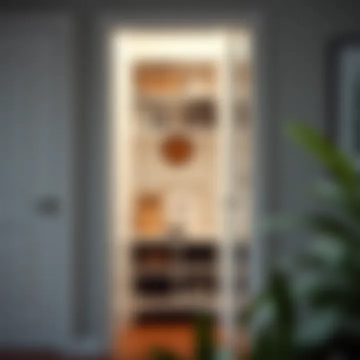 Functional Storage Space in Narrow Entryway Cabinet Functional narrow entryway cabinet with ample storage space