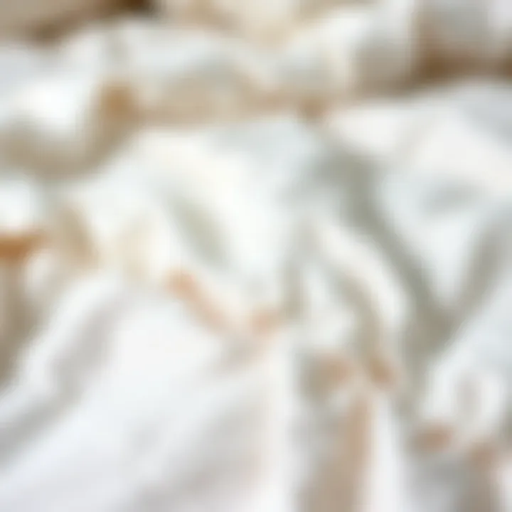 Close-up of fabric showcasing the soft texture and quality of cotton used in oversized quilts