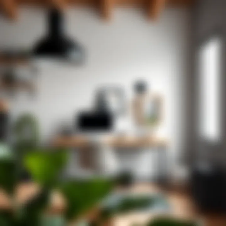 Pegboard in a Contemporary Workspace Pegboard installed in a modern home workspace for organization