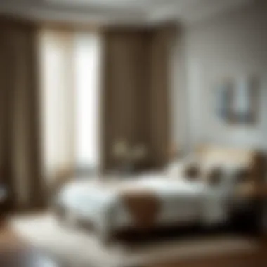 Chic Bedroom Decor Featuring Peri Curtain Panels Stylish bedroom showcasing peri curtain panels