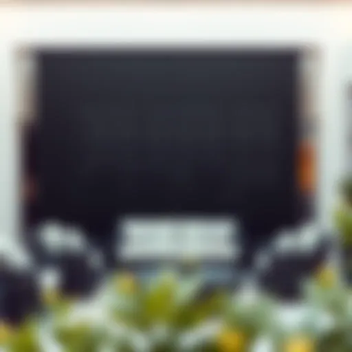 Stylish outdoor patio screen in a modern setting