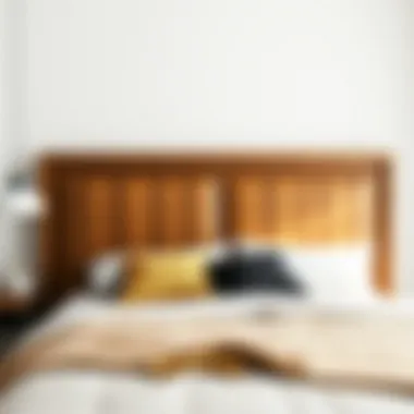 Contemporary Wooden Queen Size Headboard Contemporary wooden queen size headboard with minimalist design