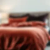 Luxurious silk velvet comforter draped elegantly on a bed