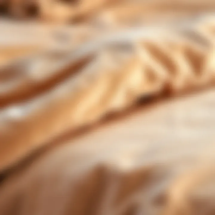Close-up of the rich texture of silk velvet fabric