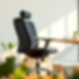 A sophisticated ergonomic office chair showcasing adjustable features