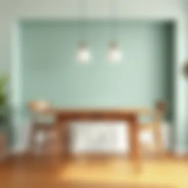 Compact wood dining table optimized for small spaces