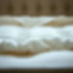 Luxurious mattress surface showcasing softness