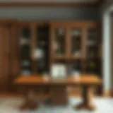 Elegant solid wood office storage cabinet showcasing craftsmanship