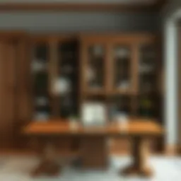 Elegant solid wood office storage cabinet showcasing craftsmanship