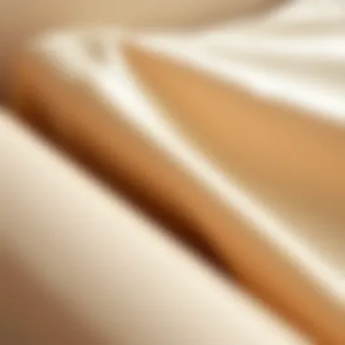 Close-up of fabrics used for T-shaped sofa slipcovers