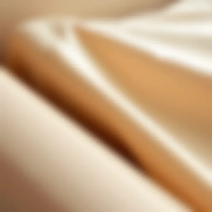 Close-up of fabrics used for T-shaped sofa slipcovers