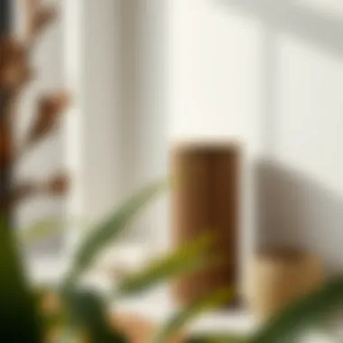 Contemporary tall hamper made from sustainable materials