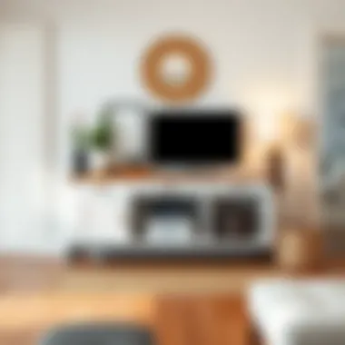 Functional entryway table showcasing storage options