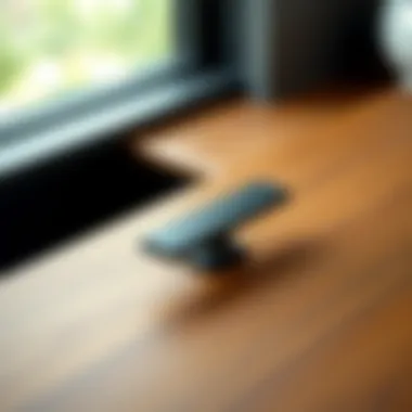 Elegant Matte Black Cabinet Pull Elegant matte black cabinet pull on a sleek wooden drawer