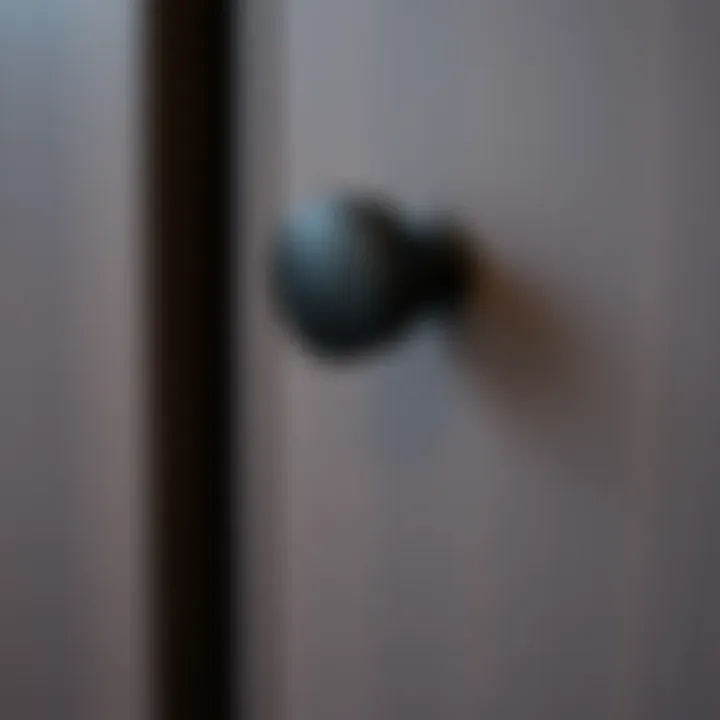 Installation of Matte Black Cabinet Pull Installation of a matte black cabinet pull on a contemporary cabinet door