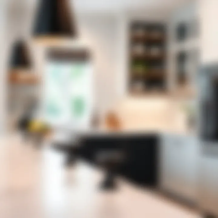 Stylish Kitchen with Matte Black Cabinet Pulls Stylish kitchen featuring matte black cabinet pulls harmonizing with white cabinetry