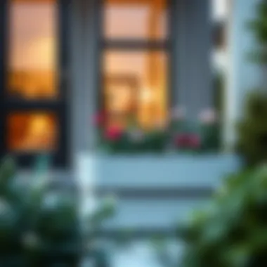 Modern flower box design complementing contemporary architecture