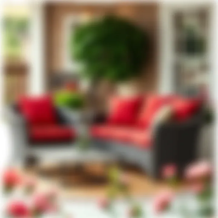 Notable Exploring the Allure of Outdoor Wicker Furniture with Red Cushions