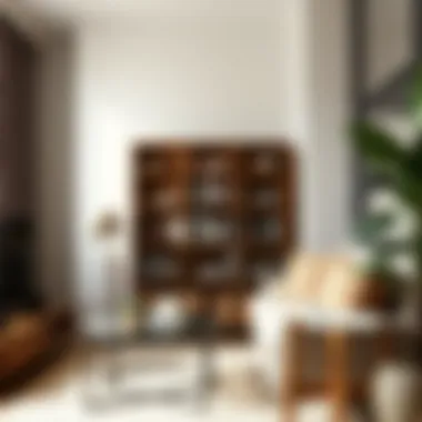 Space-Saving Solutions for Urban Living Compact bookcase utilized in a cozy apartment setting