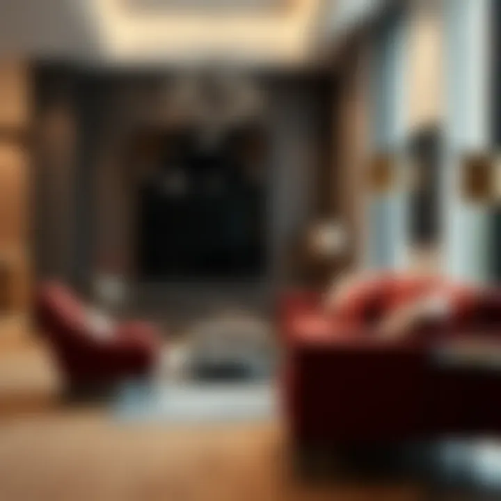 Stylish standing wine rack integrated into a contemporary living room decor