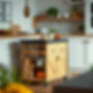 Functional kitchen cart with ample storage options