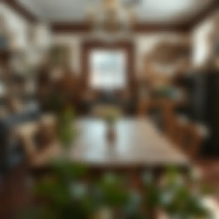 Rustic dining table set in a charming environment highlighting craftsmanship
