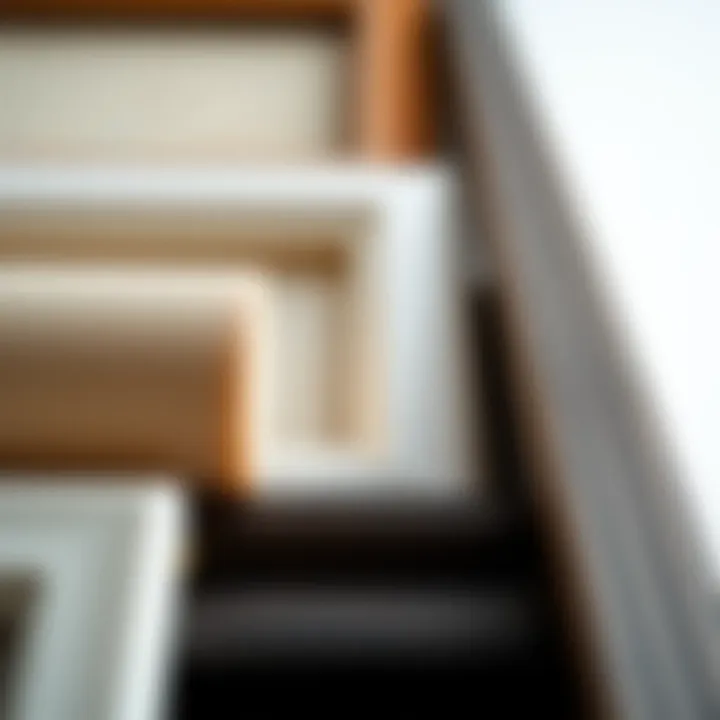 Materials for Picture Framing: A Close-Up Close-up of various materials used in picture framing