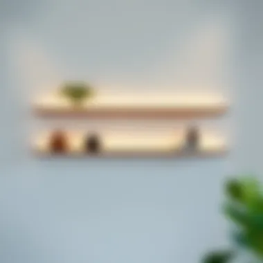 Contemporary Floating Shelf Design Elegant floating shelves showcasing contemporary design