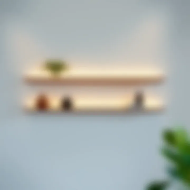 Contemporary Floating Shelf Design Elegant floating shelves showcasing contemporary design