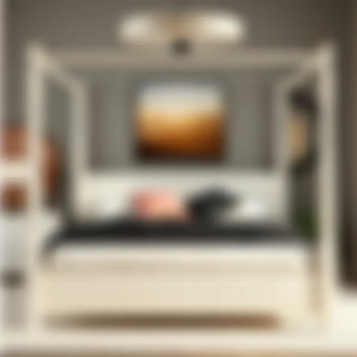 Ivory bed frame complementing various interior styles