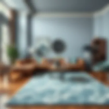 Mint Rug in a Cozy Living Space Mint rug enhancing a cozy living space