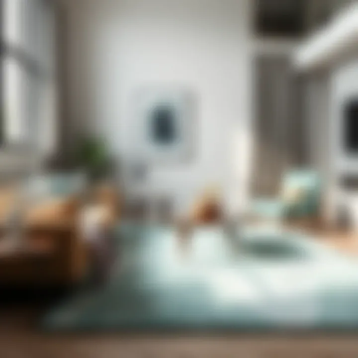 Elegant Mint Rug in Modern Decor Elegant mint rug blending with contemporary decor