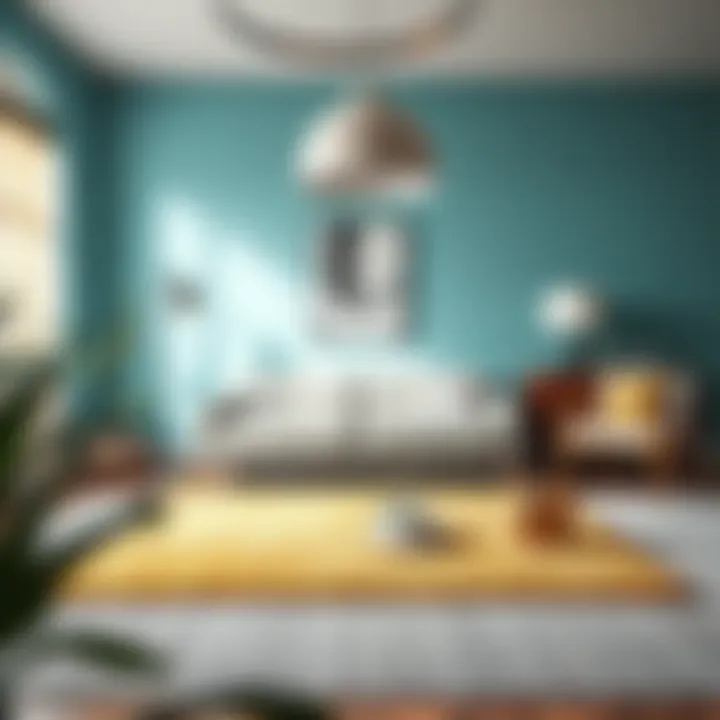 Stylish Mint Rug in a Vibrant Room Stylish mint rug displayed in a vibrant room setting