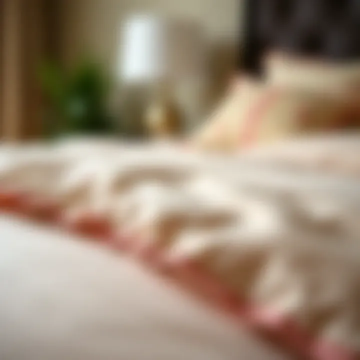 Luxurious Fabric of the Isabella Comforter Set Close-up of the luxurious fabric used in the Isabella Comforter Set